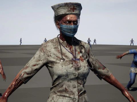 ZombieVerpleegster 3D Model