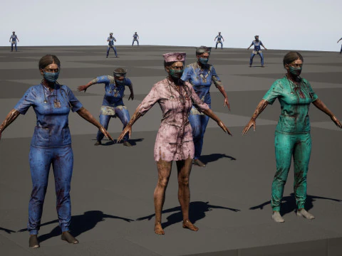 ZombieVerpleegster 3D Model