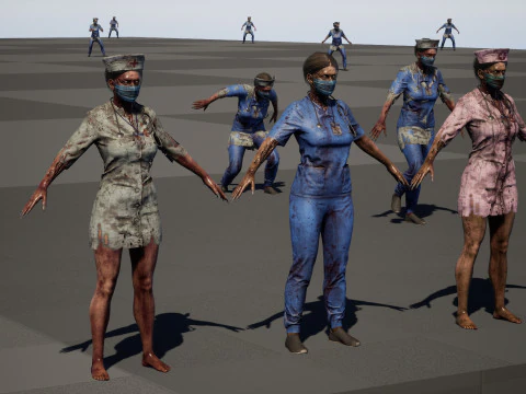 ZombieVerpleegster 3D Model