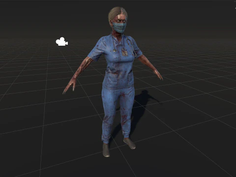 ZombieVerpleegster 3D Model