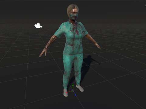 ZombieVerpleegster 3D Model
