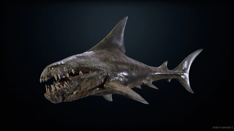 Shark2 3D Model .c4d .max .obj .3ds .fbx .stl .blend