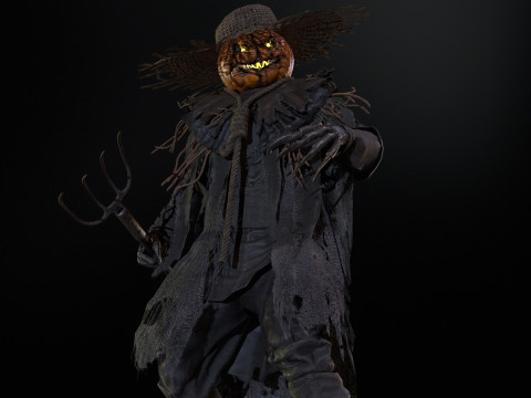 ScarecrowPumpkinHead 3D Model