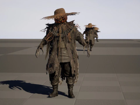 ScarecrowPumpkinHead 3D Model