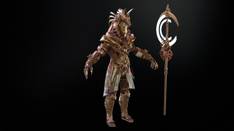 Egyptian Gods Anubis 3D मॉडल .c4d .max .obj .3ds .fbx .stl .blend 