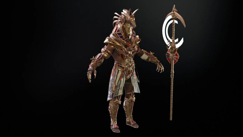 Egyptian Gods Anubis 3D Model .c4d .max .obj .3ds .fbx .stl .blend 