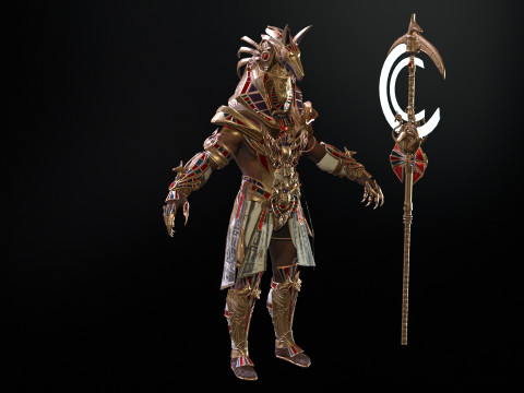 Egyptian Gods Anubis 3Dモデル