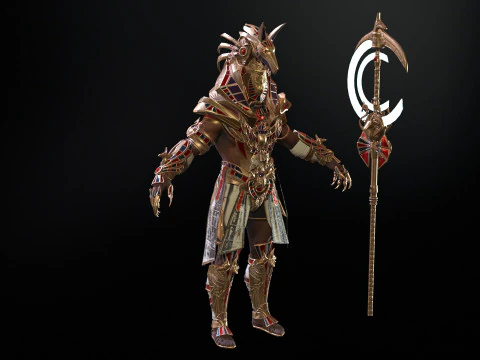 Mısır Tanrıları Anubis 3D Model