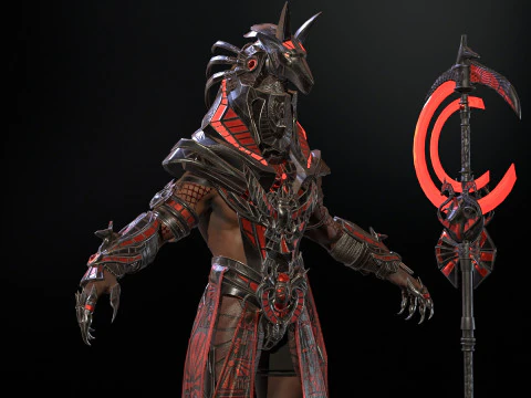 Egyptian Gods Anubis 3D Model