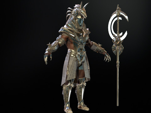 Egyptian Gods Anubis 3D मॉडल