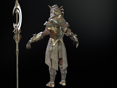 Egyptian Gods Anubis 3D मॉडल