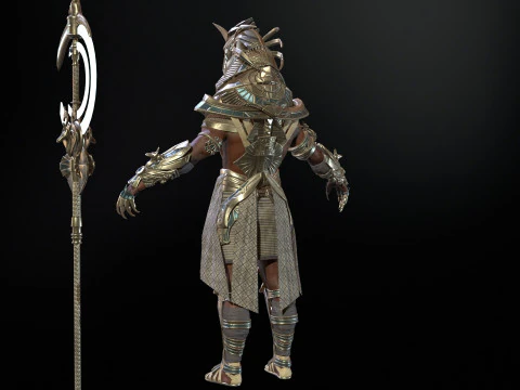 Egyptian Gods Anubis 3D Model