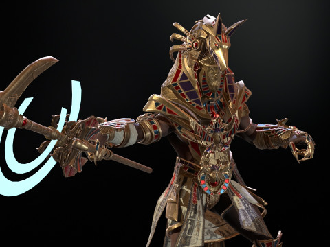 Egyptian Gods Anubis 3D मॉडल
