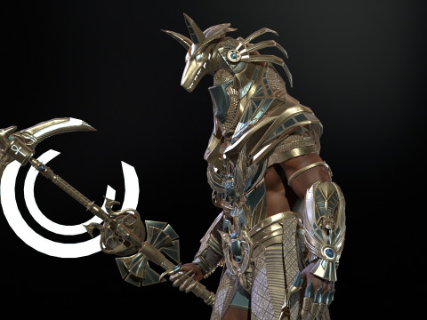 Egyptian Gods Anubis 3D मॉडल