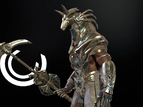 Egyptian Gods Anubis 3D Model