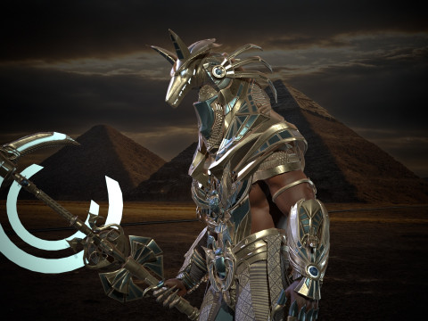 Egyptian Gods Anubis 3D मॉडल