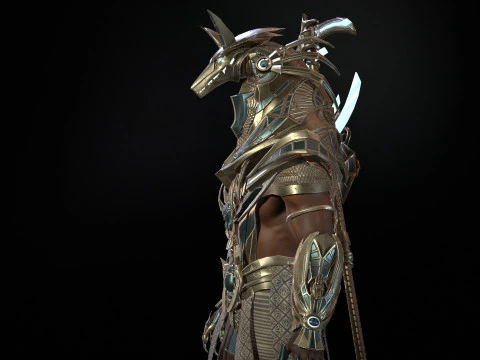 Egyptian Gods Anubis 3D Model
