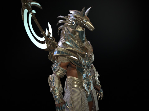 Egyptian Gods Anubis 3D मॉडल