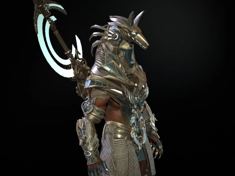 Egyptian Gods Anubis 3D Model