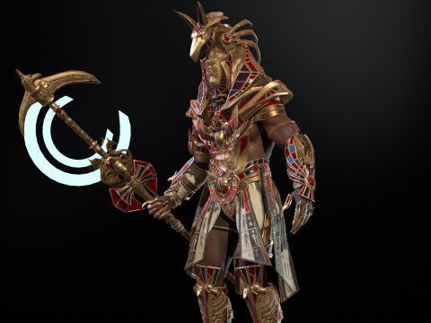 Egyptian Gods Anubis 3D मॉडल