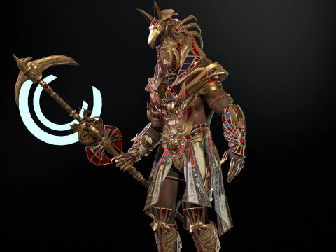 Egyptian Gods Anubis 3D Model