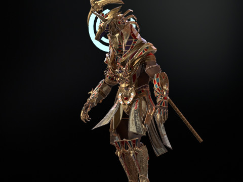 Egyptian Gods Anubis 3D मॉडल