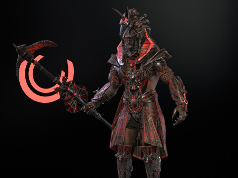 Egyptian Gods Anubis 3D मॉडल