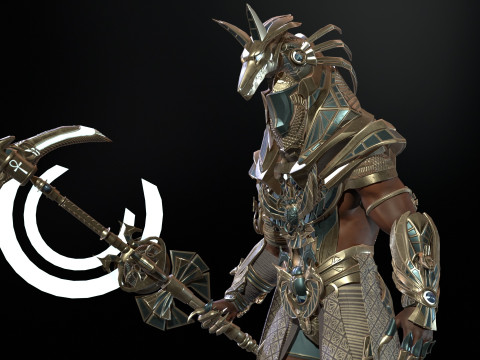 Egyptian Gods Anubis 3D मॉडल