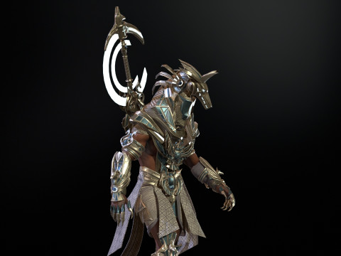 Egyptian Gods Anubis 3D मॉडल