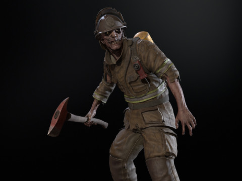ZombieFirefighter 3D Model