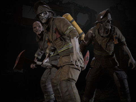 ZombieFirefighter 3Dモデル