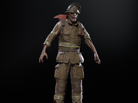 ZombieFirefighter 3Dモデル
