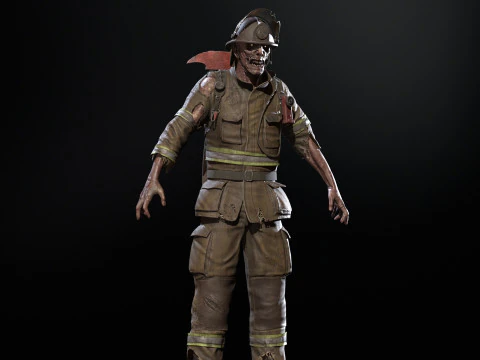 ZombieFirefighter 3D Model