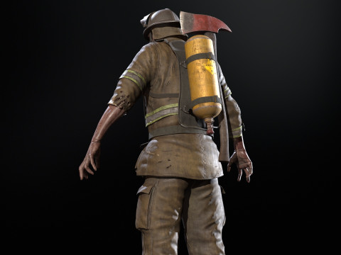 ZombieFirefighter 3Dモデル