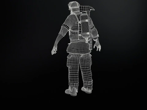ZombieFirefighter 3D Model
