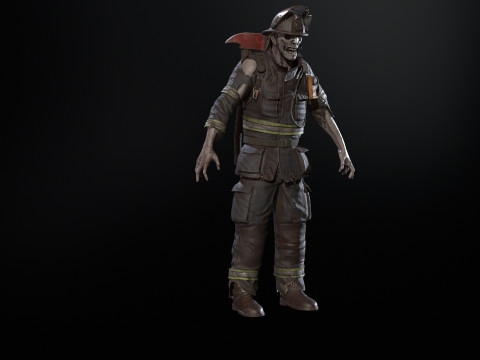ZombieFirefighter 3Dモデル