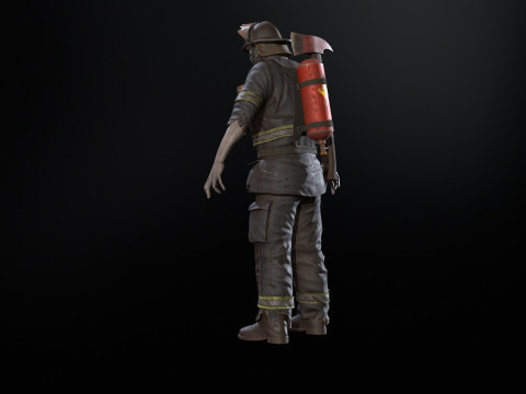 ZombieFirefighter 3Dモデル