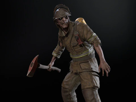 ZombieFirefighter 3D Model