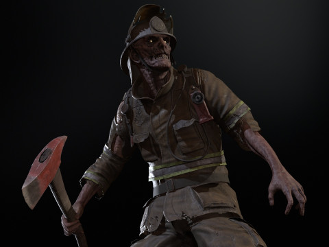 ZombieFirefighter 3Dモデル