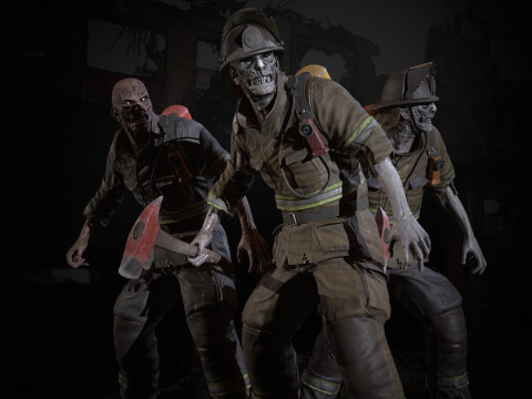 ZombieFirefighter 3Dモデル