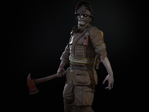 ZombieFirefighter 3Dモデル
