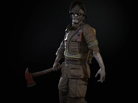 ZombieFirefighter 3D Model