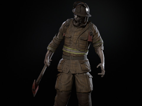 ZombieFirefighter 3Dモデル