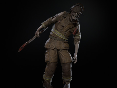 ZombieFirefighter 3Dモデル