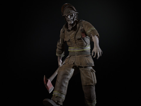 ZombieFirefighter 3Dモデル