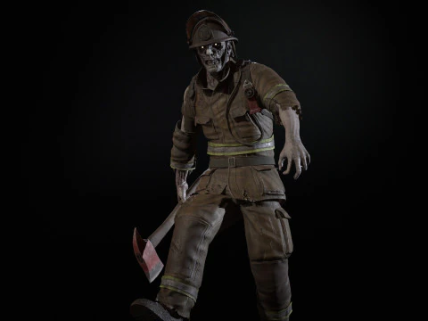 ZombieFirefighter 3D Model
