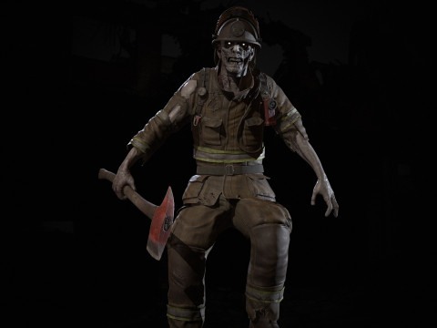 ZombieFirefighter 3Dモデル