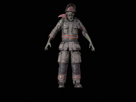 ZombieFirefighter 3Dモデル