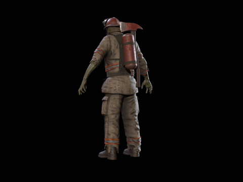 ZombieFirefighter 3Dモデル
