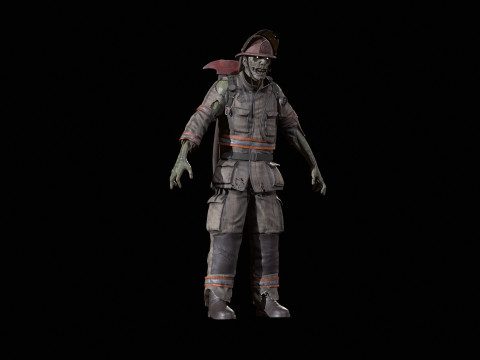 ZombieFirefighter 3Dモデル